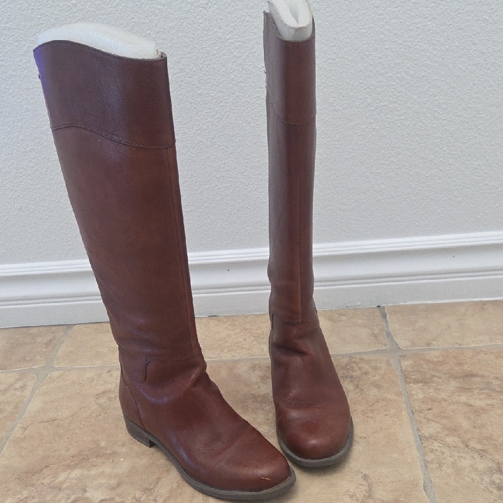 Nine West Vintage America Collection Brown Leather Knee-High Boots 7M